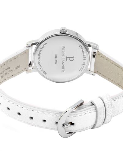 Montre Femme MULTIPLES Cadran Blanc Bracelet Cuir Blanc