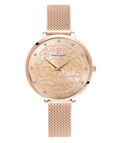 Montre Femme EOLIA Cadran Doré-rose Bracelet Acier Milanais Doré-rose