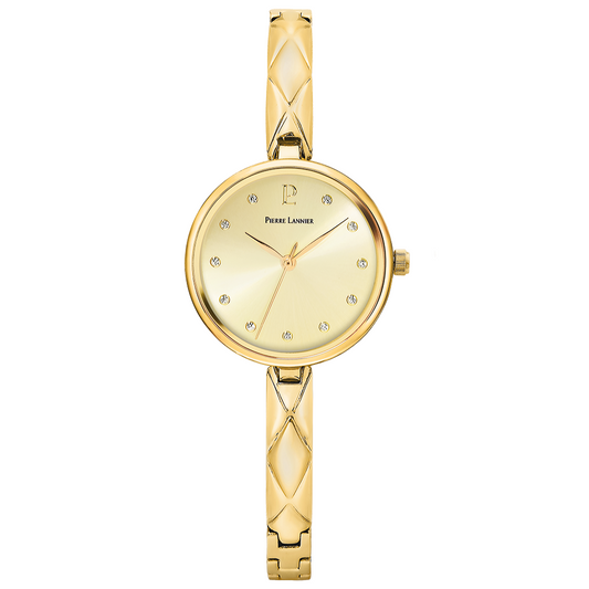 Montre Femme LEIA Cadran Doré Bracelet Acier Doré Montre Femme LEIA Cadran Doré Bracelet Acier Doré