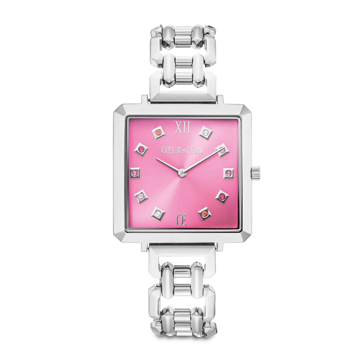 Montre Iconic Cube Viva Magenta Statement argent