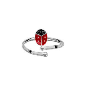 Bague en argent pour enfant coccinelle