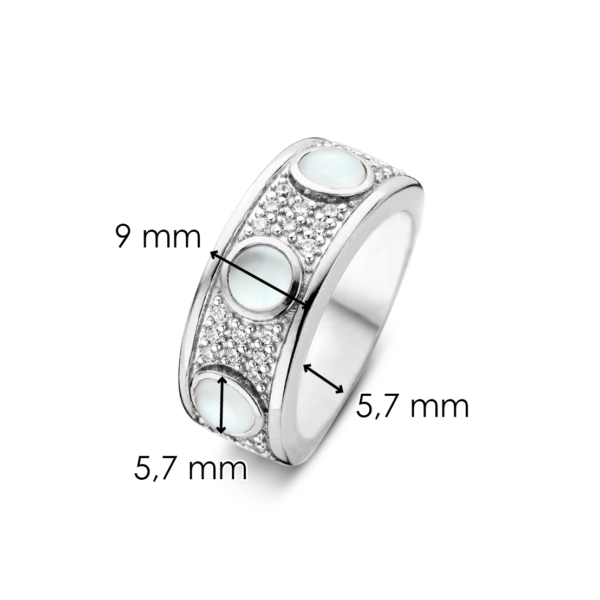 Bague Ti sento en argent et pierres blanches