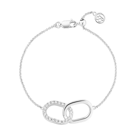 Bracelet en argent sterling 925 avec oxydes de zirconium