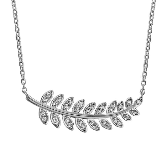 Collier plume en argent