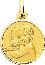 Médaille ange en or jaune 18 carats