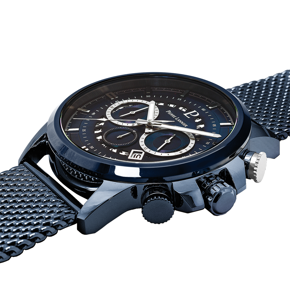 Montre Homme SENTINELLE Cadran Bleu Bracelet Acier milanais Bleu