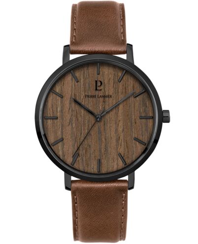 Montre Homme Nature Cuir Noir