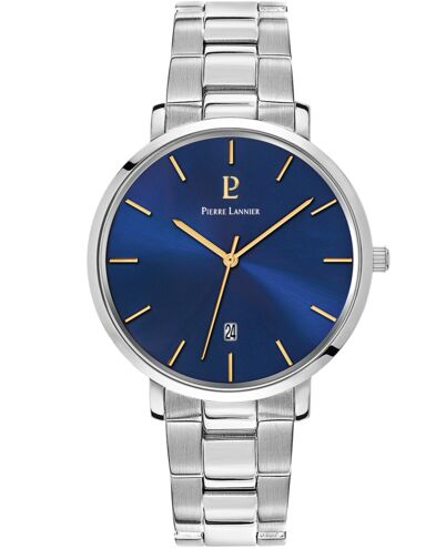 Montre ECHO Cadran Bleu Bracelet Acier Argenté