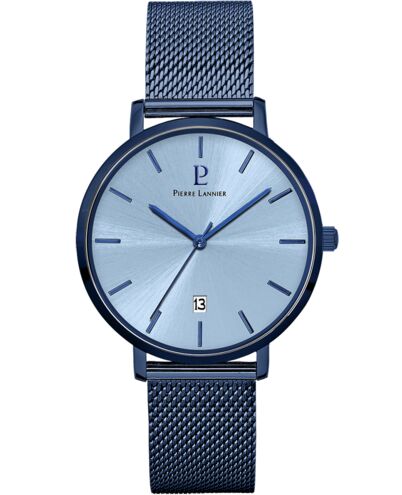 Montre ECHO Cadran Bleu Bracelet Acier Milanais Bleu