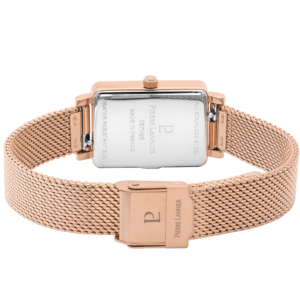 Coffret Femme ARIANE Cadran Doré rose Bracelet Cuir Rose