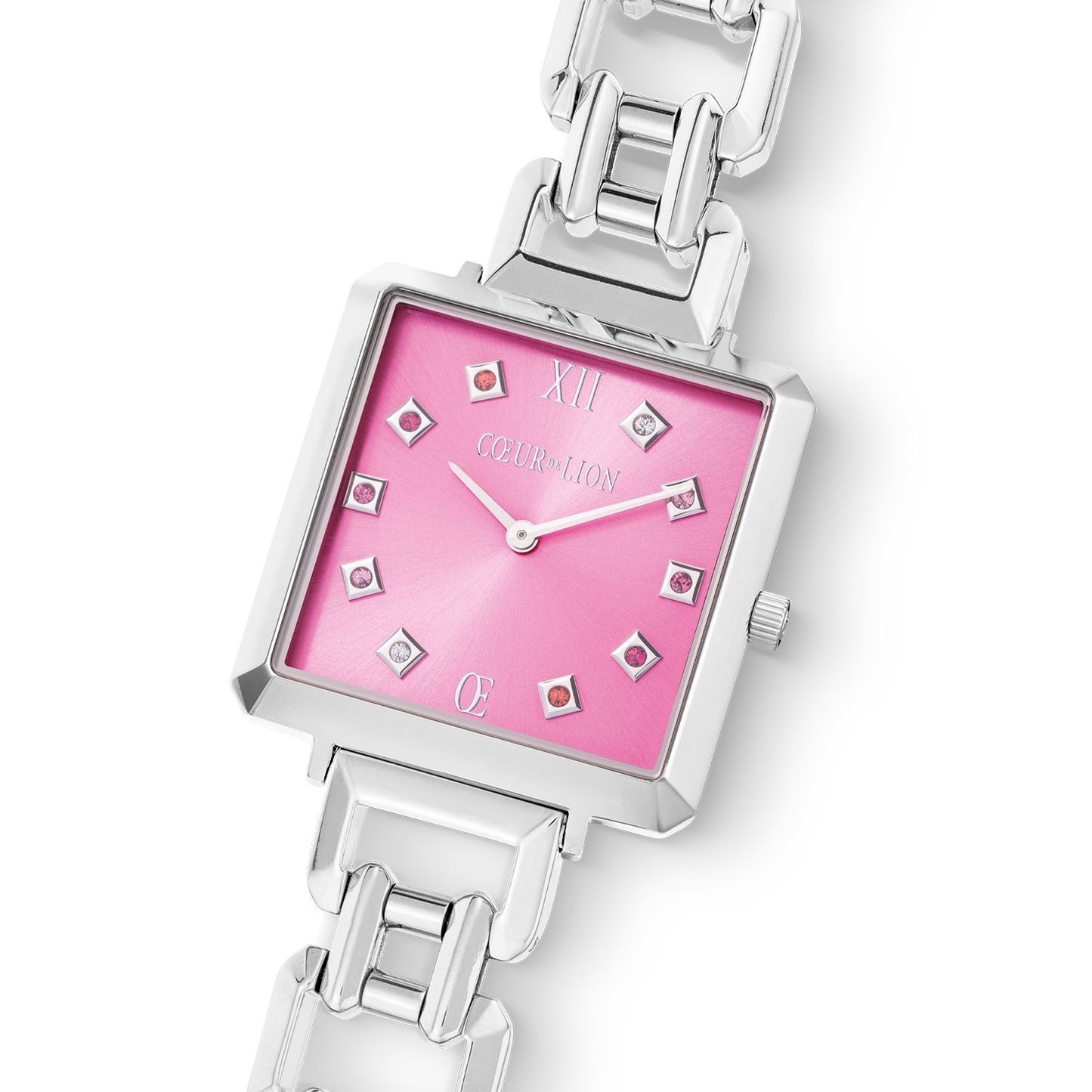 Montre Iconic Cube Viva Magenta Statement argent