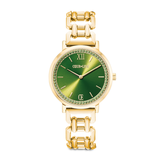 Montre Ronde Sparkling Fabulous Green Statement Or