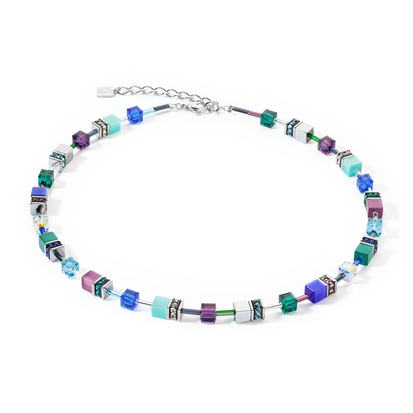 Collier GeoCUBE® Iconic turquoise mauve