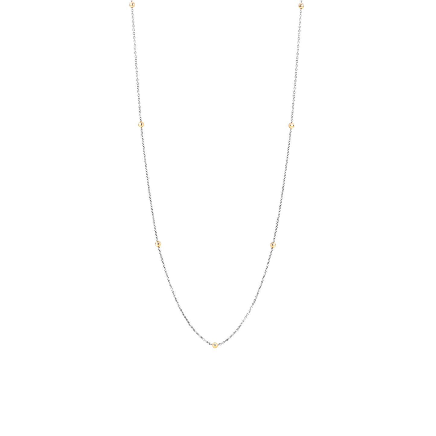 Collier en argent avec boule en argent doré