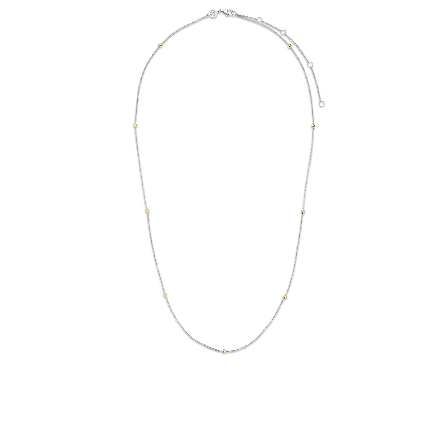 Collier en argent avec boule en argent doré