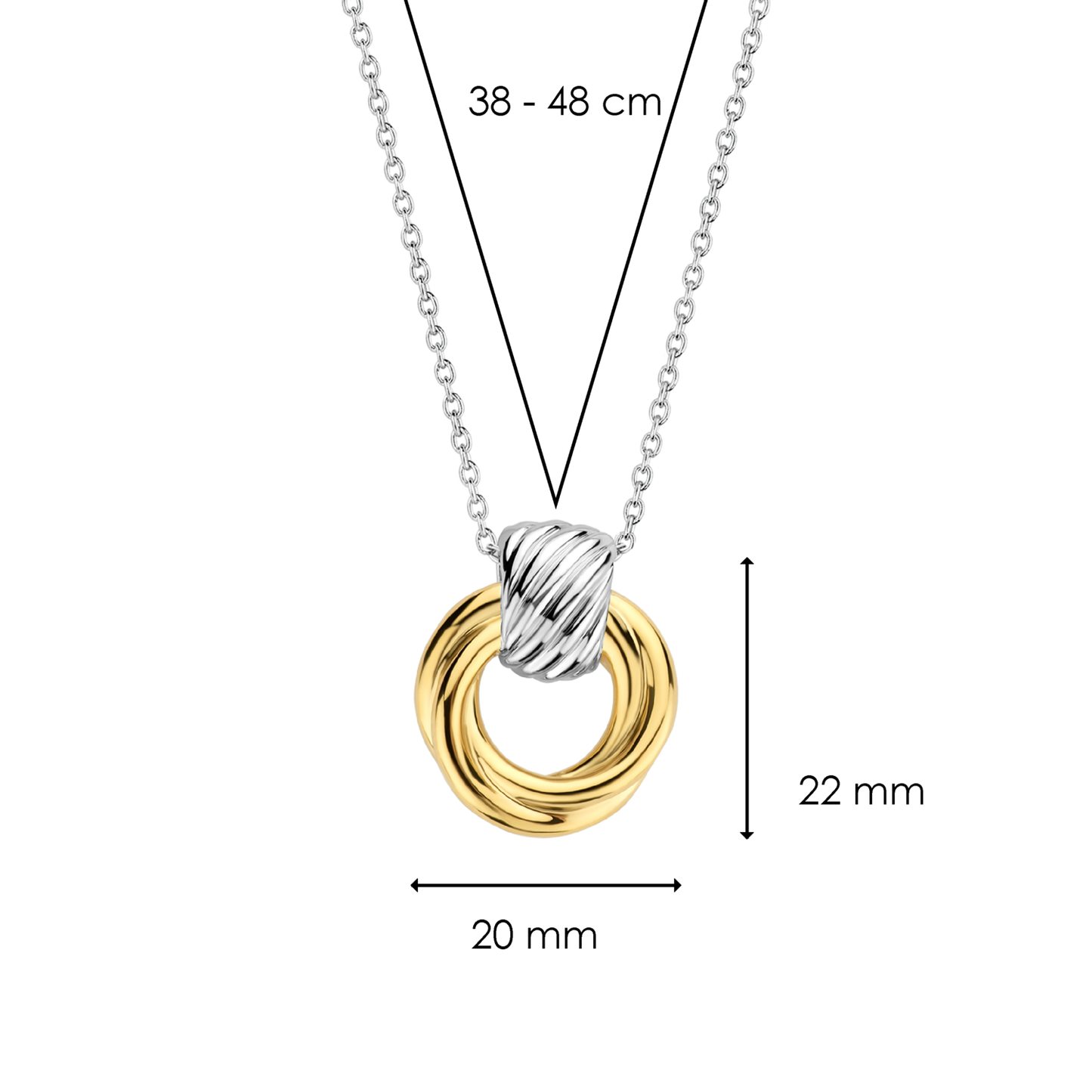 Collier spirale dorée Ti sento