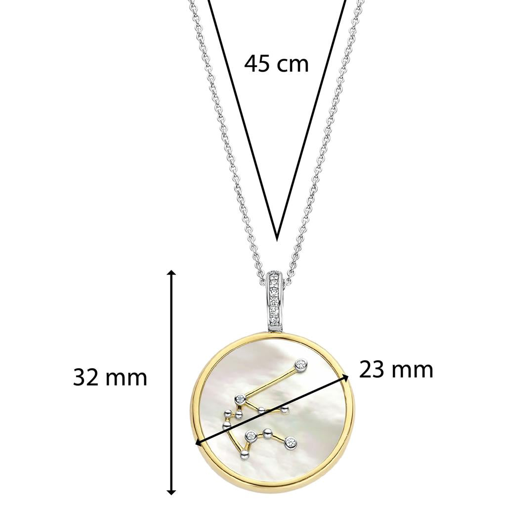 Collier en argent signe du zodiaque Verseau