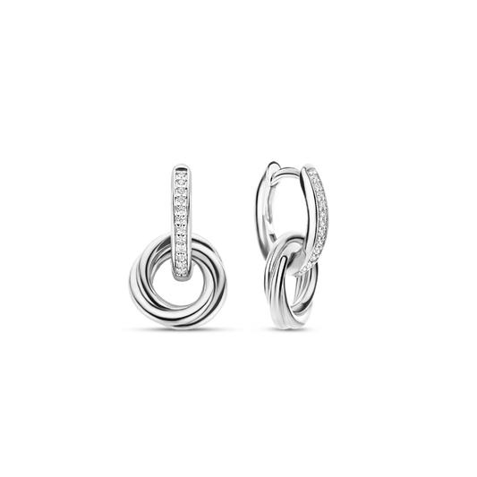 boucles d'oreilles TI SENTO DOUBLE ANNEAUX