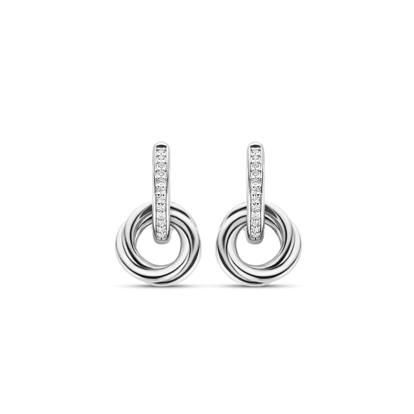 boucles d'oreilles TI SENTO DOUBLE ANNEAUX