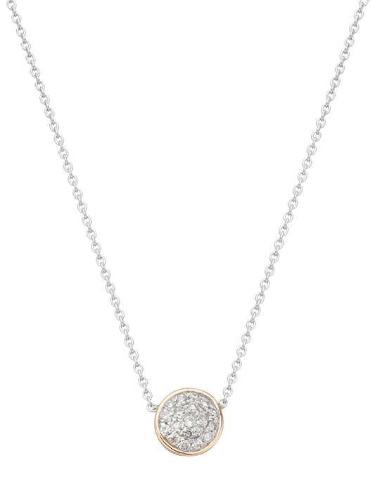 Collier en or bicolore serti de diamants