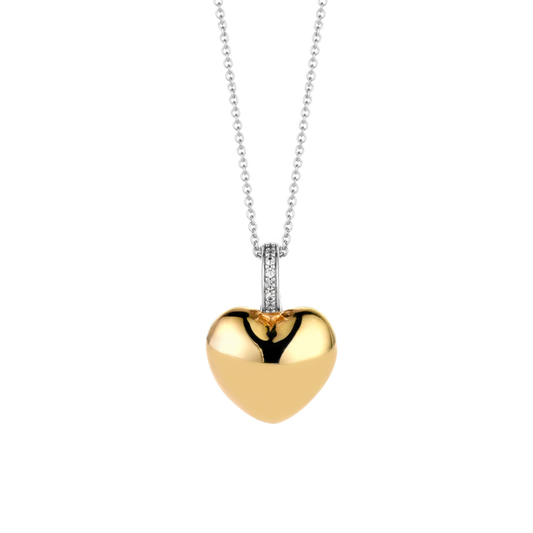 Collier en argent  Ti Sento Coeur Doré