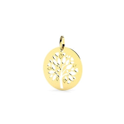 Pendentif arbre de vie ajouré en or jaune 375 millième