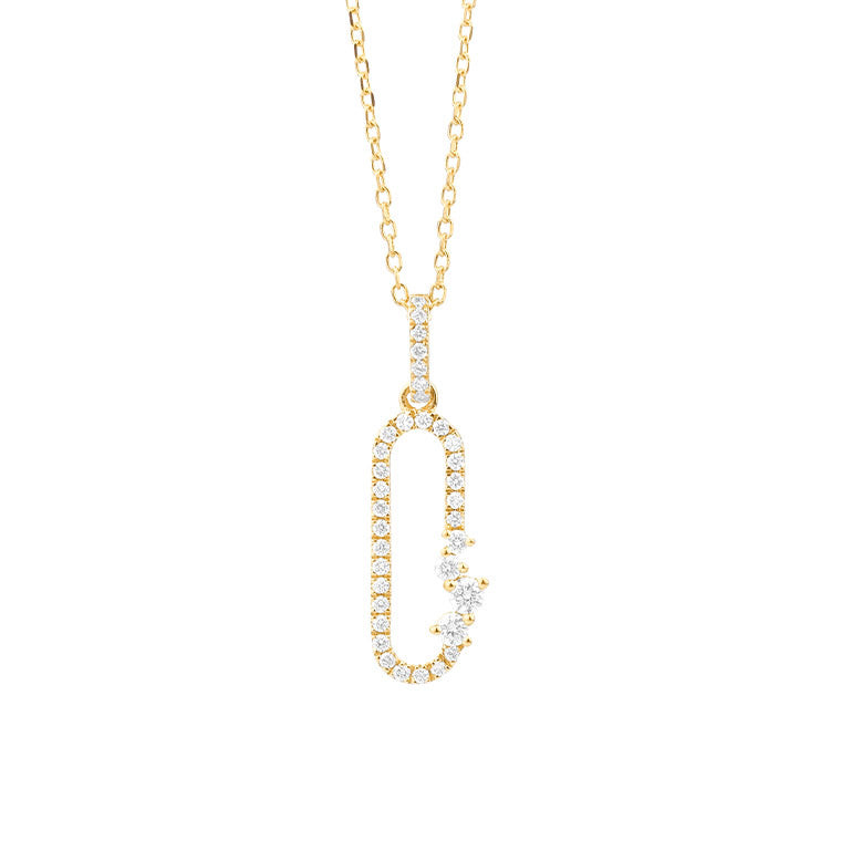 Collier en or jaune 18 carats serti de 36 diamants