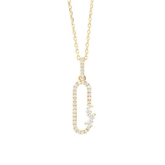 Collier en or jaune 18 carats serti de 36 diamants