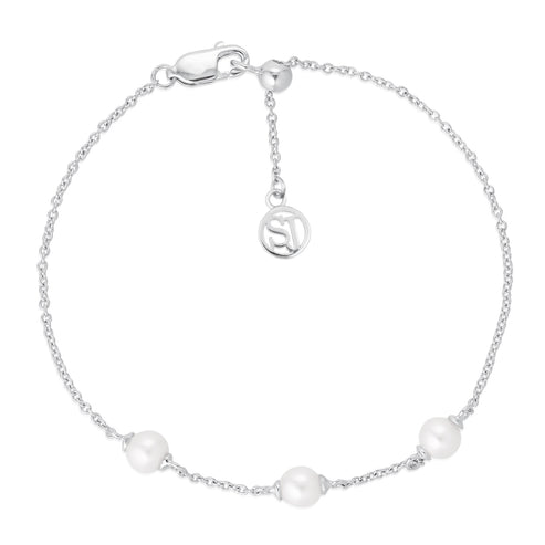 Bracelet en argent Padua Tre serti de perles