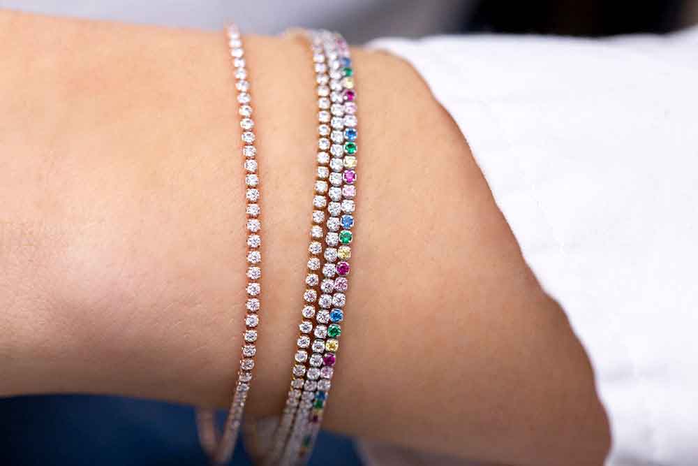 Bracelet Ellera en argent et oxydes multicolores