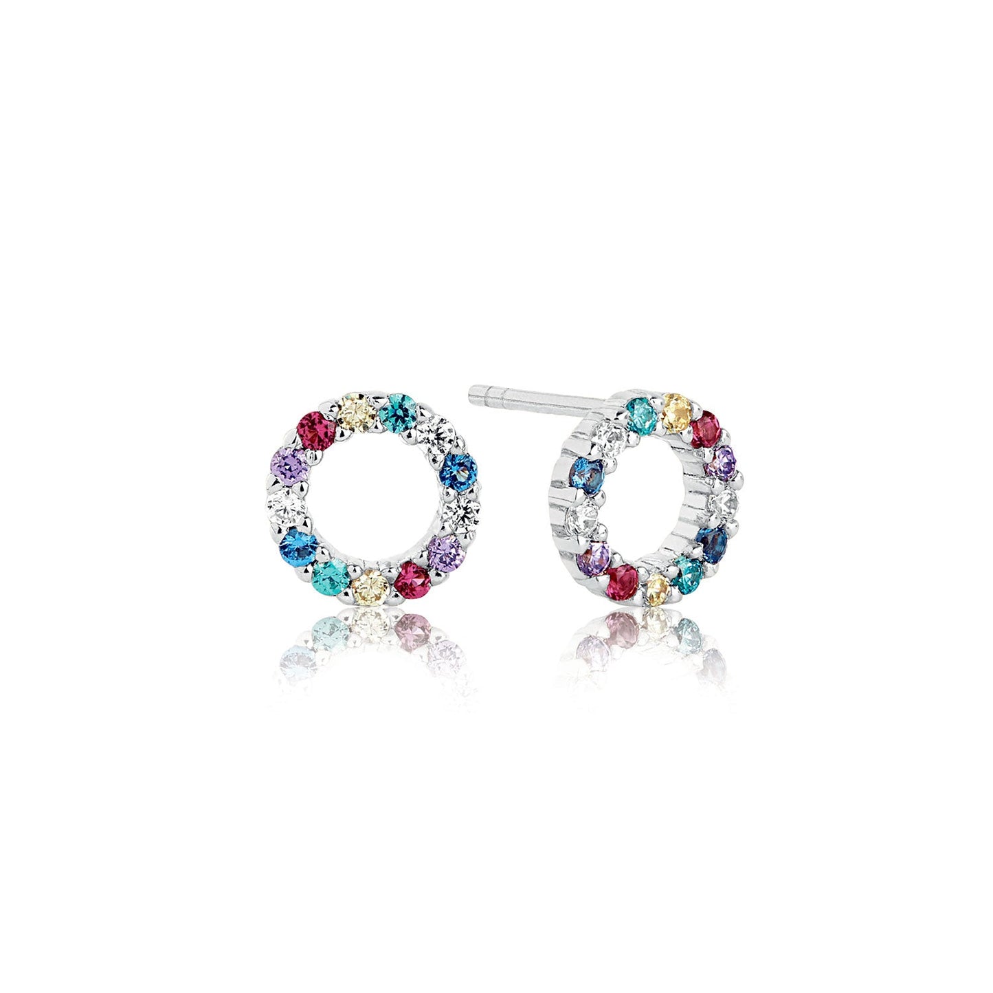 Boucles d'oreilles BIELLA PICCOLO en argent et oxydes