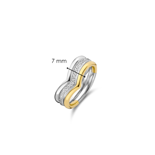 Bague Ti Sento bicolore argent et argent doré