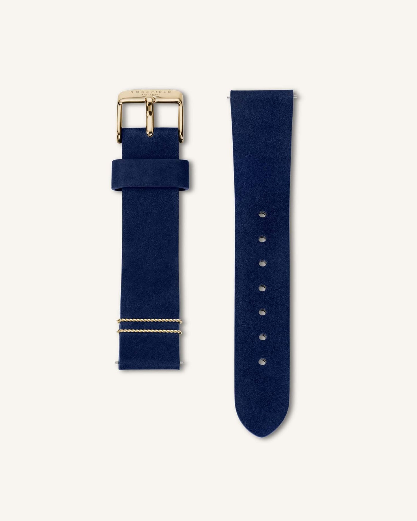 Montre Rosefield bracelet velour bleu