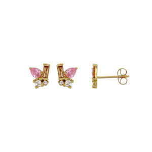 Boucles d'oreilles en or serties d'oxydes