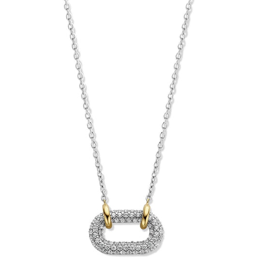 Collier femme Ti Sento en argent et strass