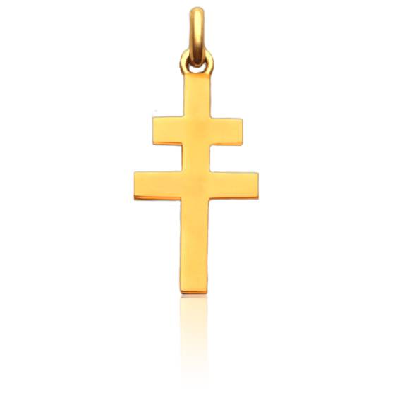 Croix de lorraine en or jaune 18 carats