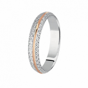 Bague ELSA bicolore en or blanc et rose