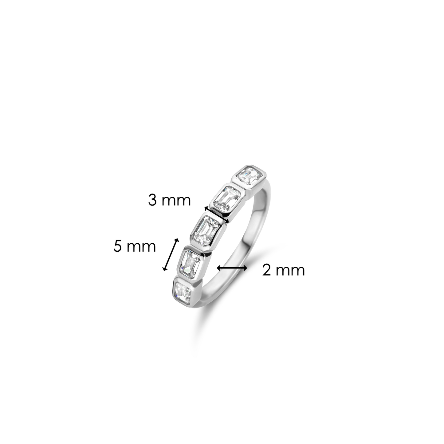 Bague Ti Sento en argent sertie d'oz