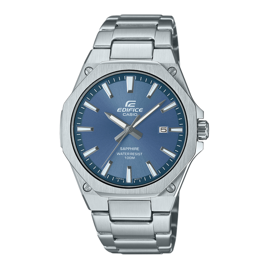 Montre Casio EDIFICE cadran bleu (Verre Saphir inrayable)