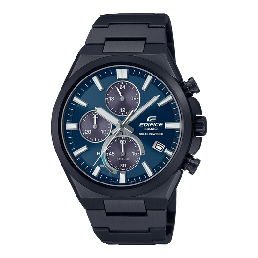 Montre Casio EDIFICE cadran bleu  (Verre Saphir inrayable+ Solar Powered)