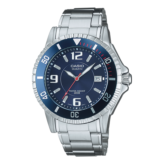 Montre Casio acier cadran bleu