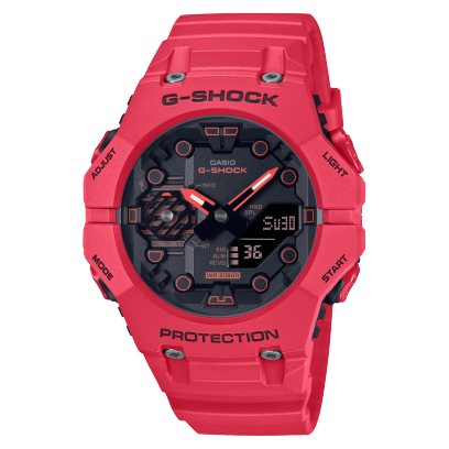 Montre Casio G-shock rouge analogique+digitale