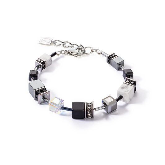 Bracelet GeoCUBE® Iconic Precious noir-blanc