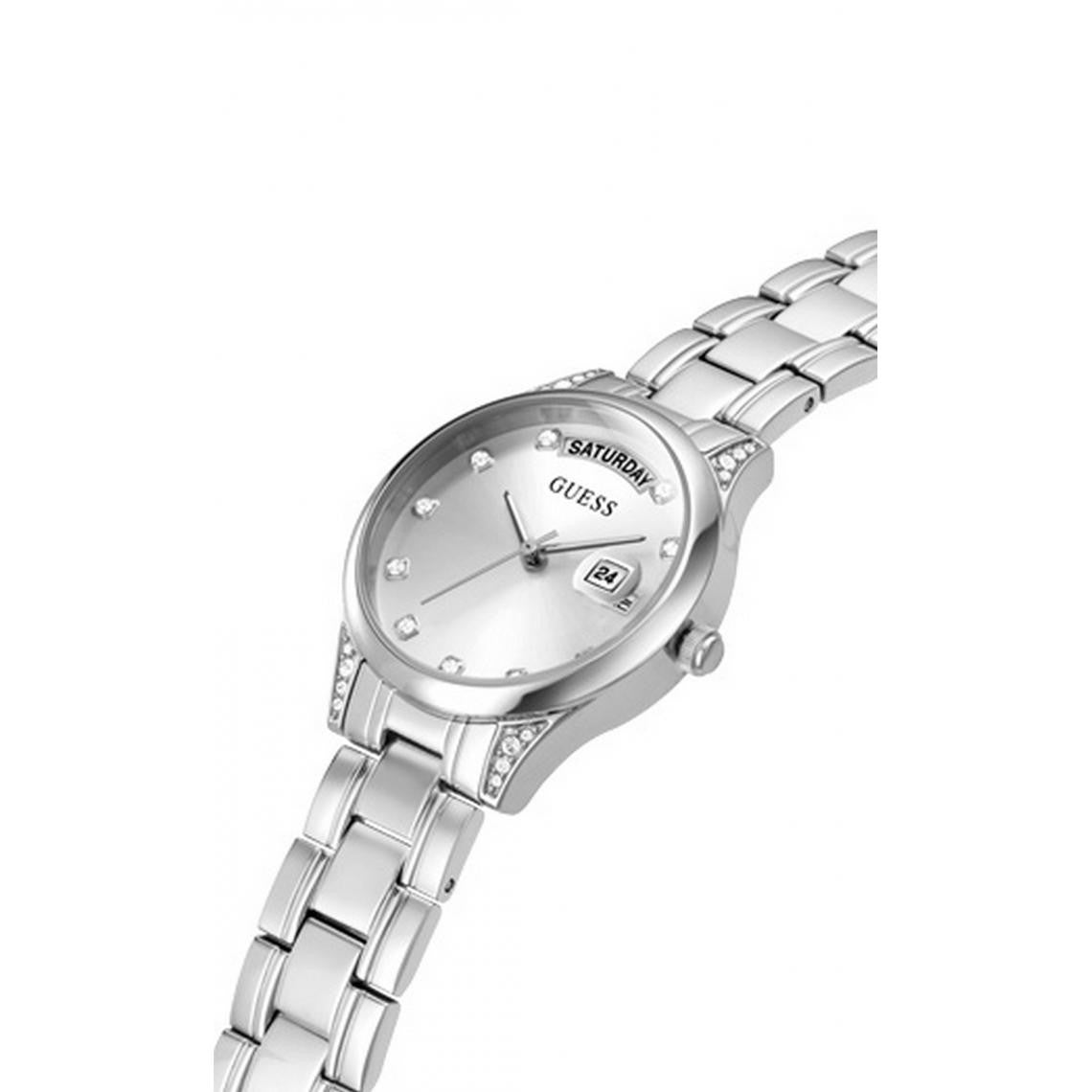 Montre Femme GUESS bracelet acier empierré