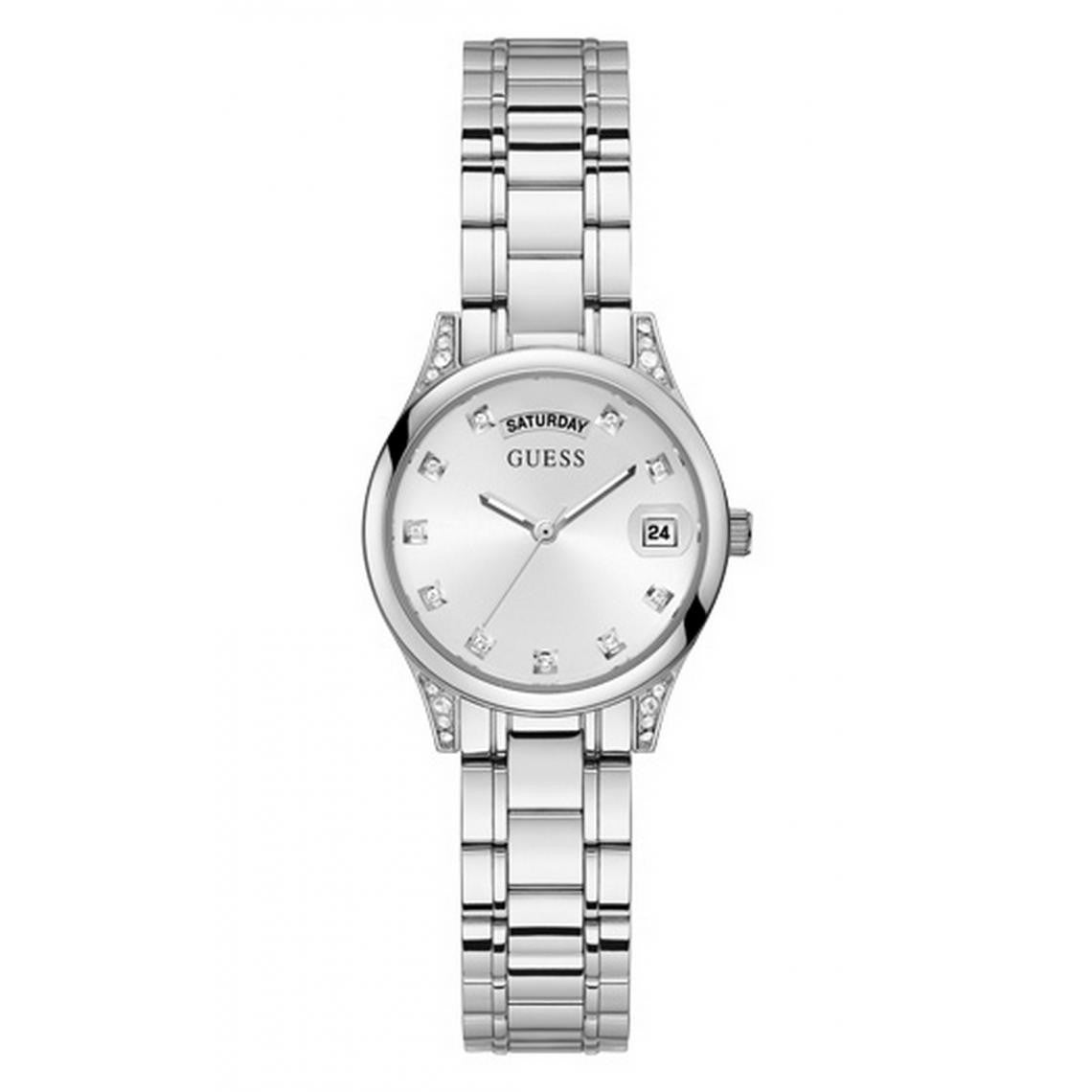 Montre Femme GUESS bracelet acier empierré