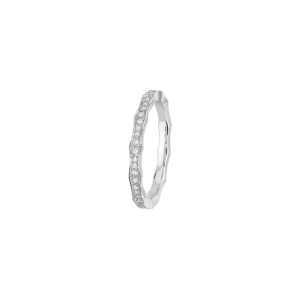 Bague en or blanc sertie de diamants