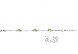 Bracelet argent et arc-en-ciel