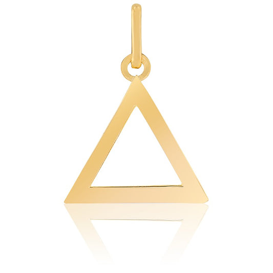 Pendentif triangle en or jaune 18 carats