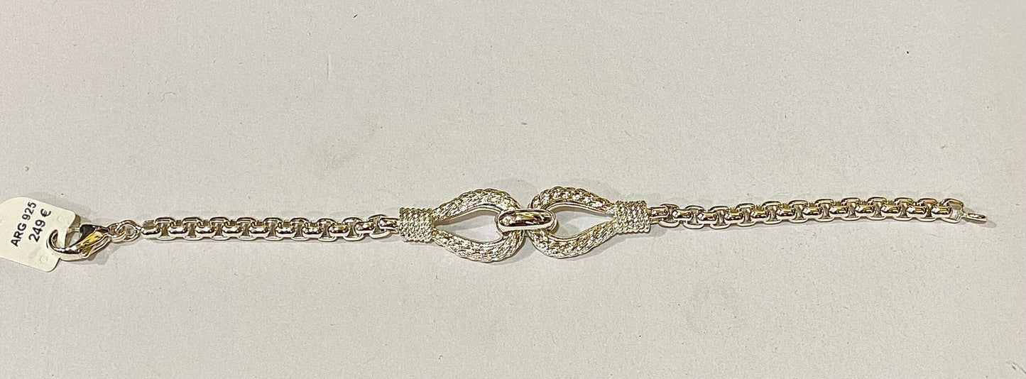 Bracelet en argent style noeuds