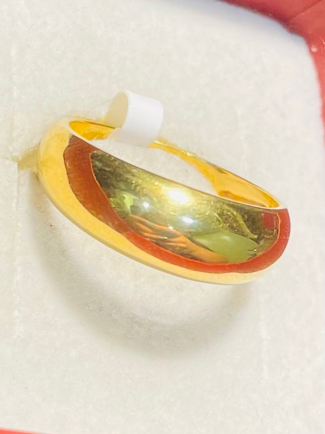 Bague en or jaune 18 carats bombée